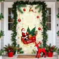 thumbnail image 4 of Funda Navideña para Puerta con Diseño de Papá Noel, Ideal para Decorar El Día de Navidad. Medidas: 89 X 183 Cm (35 X 72 Pulgadas). Tela de Poliéster Resistente. Fácil Instalación. Apta para Puertas E, 4 of 6