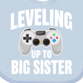 thumbnail image 4 of Inktastic Leveling Up to Big Sister Girls Baby Bib, 4 of 4