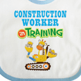thumbnail image 4 of Inktastic Construction Worker in Training Boys or Girls Baby Bib, 4 of 4