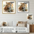 thumbnail image 4 of Designart "Elegant Brown Leopard Portrait" Animals Framed Wall Art Decor - Modern Brown Leopard Entryway Framed Wall Art Print, 4 of 6