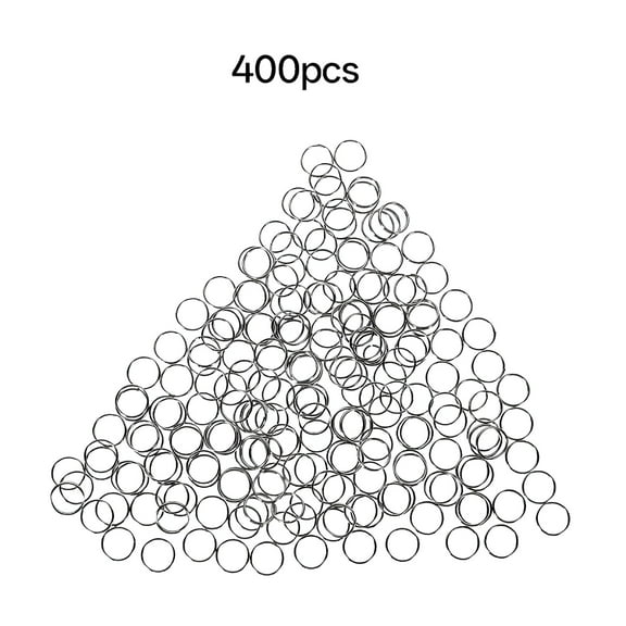 TALENO 400Pcs Key Rings Metal Small Key Rings DIY Keychain Rings Metal Round Key Rings O-shaped Rings