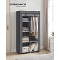 thumbnail image 2 of Armario portátil SONGMICS 88 x 45 x 168 cm, 6 estantes, marco de metal, 2 of 8
