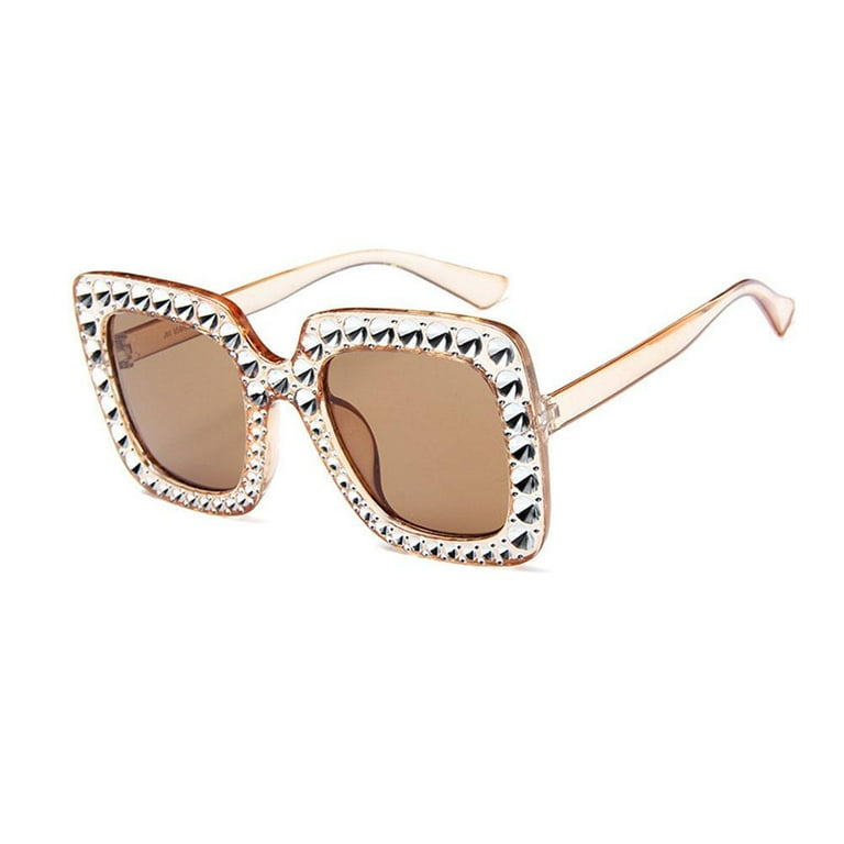 Cat Eye Vintage Ladies Stylish Design Oversized Square Sunglasses