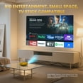thumbnail image 3 of AUOSHI Projecteur 4K 1080P Supporté, Mini Projecteur pour Chambre/dortoir, Projecteur Bluetooth Portable Compatible avec iOS/Android/PC/HDMI/USB, Jaune, 3 of 8