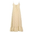 thumbnail image 6 of Aboser Womens Plaid Gingham Nightgowns Trendy Pleated Front Sleepwear Loose Round Neck Nightdress Comfy Soft Sleeveless Tank Sleep Shirts with Pockets, 6 of 6