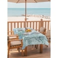 thumbnail image 2 of Outdoor Tablecloth with Umbrella Hole for Patio/Picnic/Party/Camping, Ocean Coral Waterproof Table Cloth Rectangle Table Cover Washable, Summer Coastal Sea Starfish Conch Blue Green (54"x 80"), 2 of 8