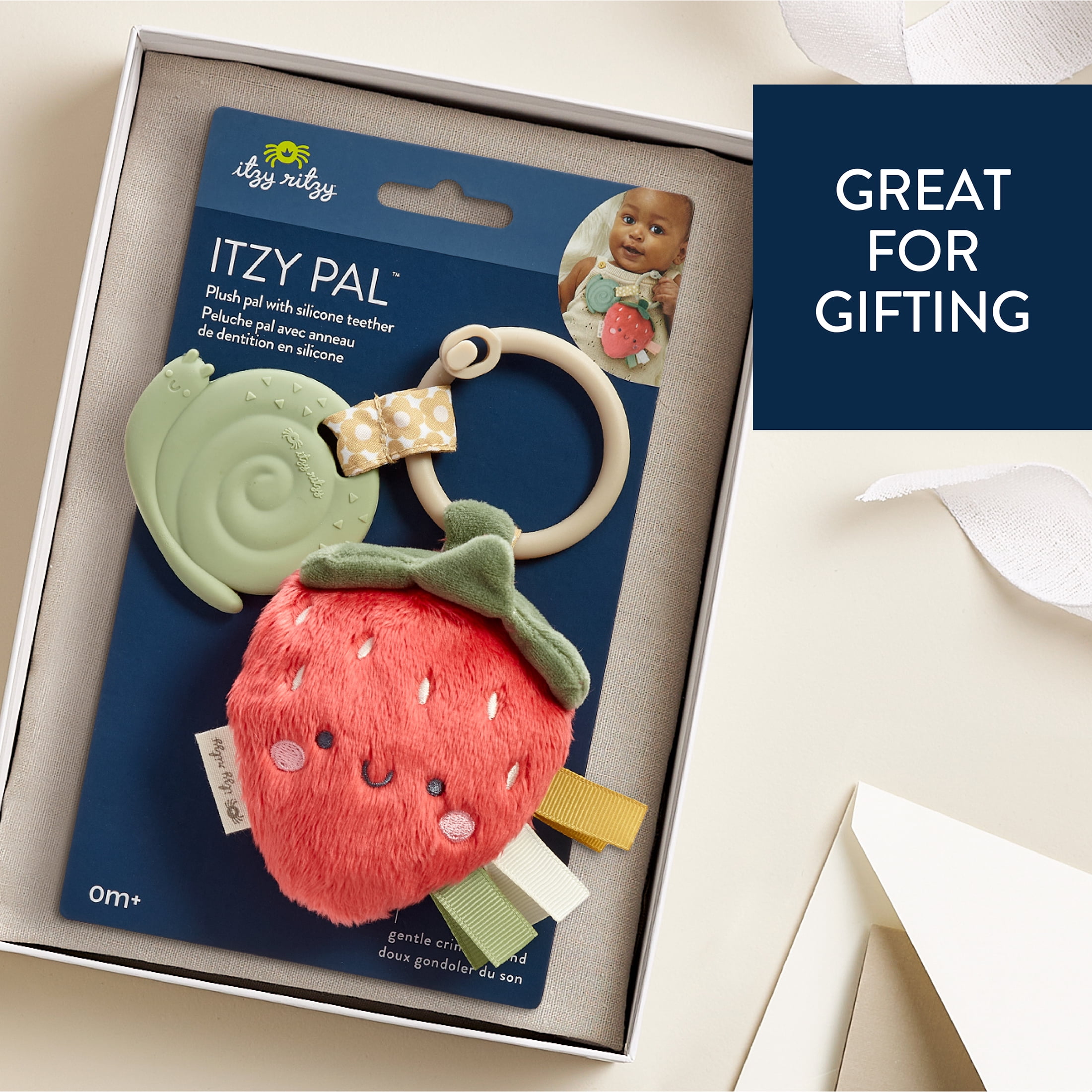 Itzy Ritzy Itzy Pal Strawberry Infant Toy and Teether