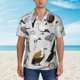 thumbnail image 2 of Fotbe Animal Bird Camisa Hawaiana para Hombre Unisex – Camisa Casual de Verano con Botones de Manga Corta de Algodón y Lino,X-Large, 2 of 7