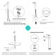 thumbnail image 5 of Aquaterior 2 Pack Bathroom Vessel Sink Faucet 8 Tall 1 Handle/Hole Cold&Hot Water Mixer Faucet Grey (CUPC NSF CEC), 5 of 11