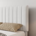 thumbnail image 5 of Einfach Full Bed Frame with Adjustable Upholstered Velvet Headboard and 4 Storage Drawers, No Box Spring Required, White, 5 of 12