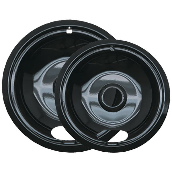 Range Kleen Black Porcelain Drip Pans, 2 Piece