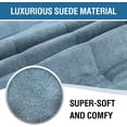thumbnail image 4 of 100% Waterproof Sofa Furniture Cover Suede Couch Covers for Dogs Velvet Sofa Protector Leather Chair Cover Seat Width 23"Sofa Slipcovers with 2"Strap and Non-Slip Backing (Chair, Stone Blue), 4 of 7
