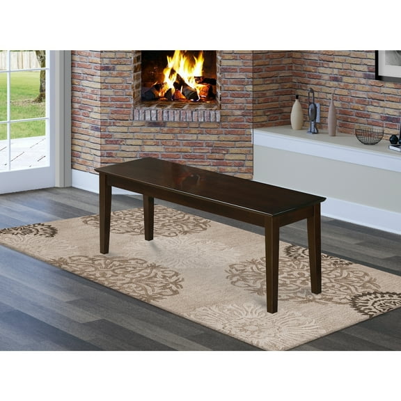 Dining Bench Solid Wood 57" Entryway Bench Oak Finish Modern Bench