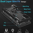 thumbnail image 3 of Samsung Galaxy A42 5G Case, with HD Screen Protector, Dual Guard Protection Series Case with Portable Magnetic Ring Stand for Samsung A42 5G, Black, 3 of 14