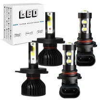 FZPJJNB For Toyota Hilux 2005-2019 - H4 9145 LED Headlight High Low Beam   Fog Light Bulbs,6000K White,Pack of 4