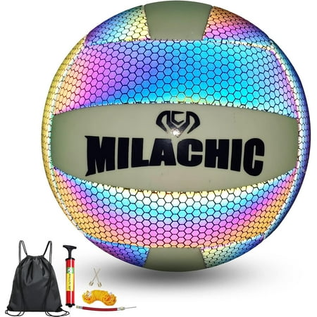 Volleyballs Holographic Glowing Volleyball Official Size 5 Indoor Outdoor Beach Volleyball Ball for Men Women