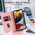 thumbnail image 5 of Dteck Wallet Phone Case for iPhone 14 Plus 6.7 Inch RFID Blocking Credit Card Holder Kickstand Folio Flip Cover with Magnetic Closure, Pink, 5 of 9