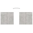 thumbnail image 3 of vidaXL Sideboard Concrete Grey 160x36x75 cm Engineered Wood, 3 of 5