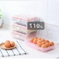 thumbnail image 3 of Egg Holder Fridge Plastic Chicken Egg Storage Box - Shatterproof Non-Slip Container, 3 of 5