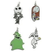 Disney -The Nightmare before Christmas Silver-Tone Metal 4-Piece Charm Set