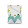 thumbnail image 2 of Geometric Soft Flannel Fleece Throw Blanket, Rainbow Tones Colorful Large Zig Zag Pattern Modern Abstract Style Composition, Cozy Plush for Indoor and Outdoor Use, 60" x 80", Multicolor, by Ambesonne, 2 of 6