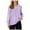 Purple, variant on iTNHFP Women Tshirts Womens Tshirts White Women'S Casual Point Sleeve V Neck Slim Solid Color T Shirt Long Sleeve Top
