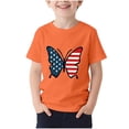 thumbnail image 6 of Amidoa Girls Short Sleeve Graphic Cute 4th of July T-Shirts Casual Tops Kids Soft Summer Crewneck Tees Hot Pink Size 140, 6 of 6
