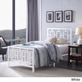 thumbnail image 2 of Dawn Modern Iron Twin Bed Frame, White, 2 of 10