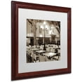 thumbnail image 2 of Trademark Fine Art "Cote d'Azur Cafe I" Canvas Art by Alan Blaustein, White Matte, Wood Frame, 2 of 4