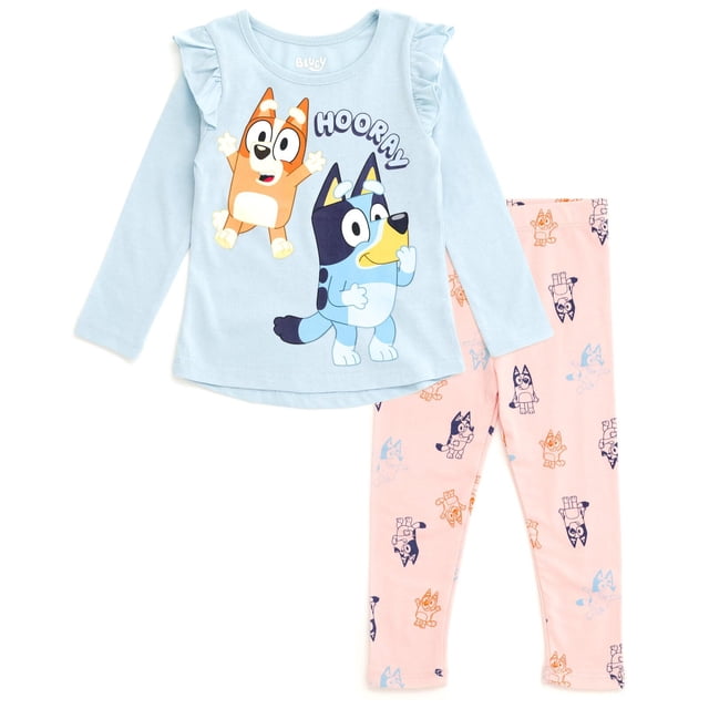 Conjunto de ropa Bluey Bingo, camiseta y leggings para niñas