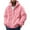 Pink1, variant on Diufon Men's Fuzzy Warm Jacket Long Sleeve Full Zip Open Front Plush Thickened Coat Fall Winter Hooded Outwear