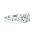 thumbnail image 2 of Simulated Cubic Zirconia Size-5 Infinity Twisted Wedding Ring Oval Cut 925 Sterling Silver, 2 of 7