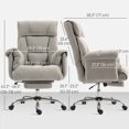 thumbnail image 3 of HOMCOM Chaise de Bureau Exécutive, Chaise de Bureau pour Ordinateur avec Repose-Pieds, Gris, 3 of 10