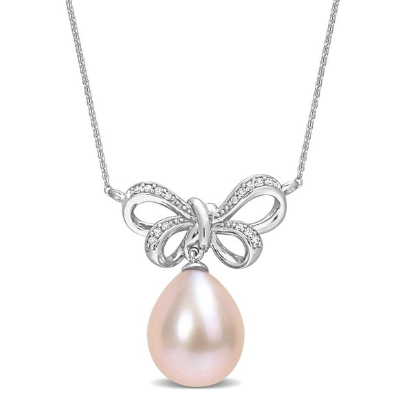 Everly Women's 9.5mm Pink Cultured Pearl 10k White Gold Pendant