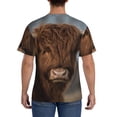 thumbnail image 3 of Bixox Men's Yak Printed Short Sleeve Skinny Athletic T-Shirt, 3 of 6