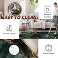 thumbnail image 4 of Marble Rugs for Bedroom, Marble Abstract Luxury Modern Emerald Green Gold Area Rug, Soft Low Pile Carpets, Washable Non Slip Mats for Home Decor 4x6ft, 4 of 6