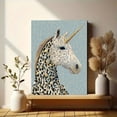 thumbnail image 6 of UXIEQU Leopard Glitter Unicorn Canvas Wall Art 15.75x11.81 Inches, 6 of 8