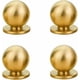 thumbnail image 1 of Brushed Gold Spherical Knobs, Brass Cabinet Handles, Kitchen Drawer Pulls, Premium Hardware, 1 of 5