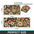 thumbnail image 7 of Pioneer Flower Floral Print Pattern Kitchen Rugs Sets Of 2,Anti Fatigue Kitchen Mat Rugs Non Slip Washable,Decorative Kitchen Floor Mats for Kitchen,Sink,Laundry,17"x30"+17"x47", 7 of 7