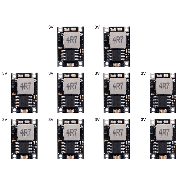 Likrtyny Placa convertidora Buck DC-DC 3A para carga batería motocicleta coche (3V3)