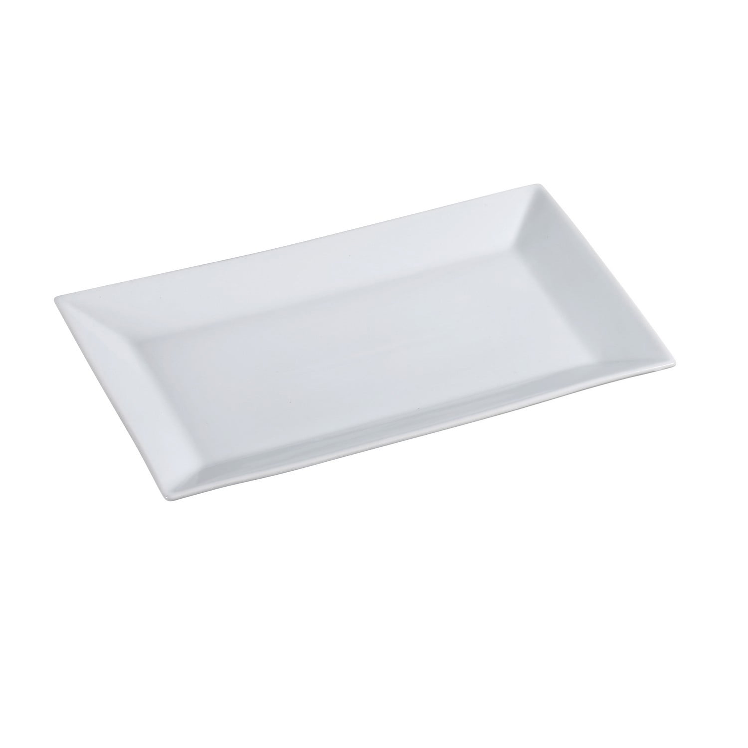 Mainland, Rectangular Salad Plate, 14"W X 8"L, Porcelain, White,Pack of