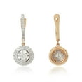 thumbnail image 2 of 1.25 TCW Solid 18 Kt Rose Gold SI Clarity HI Color Diamond Handmade Earrings, 2 of 2