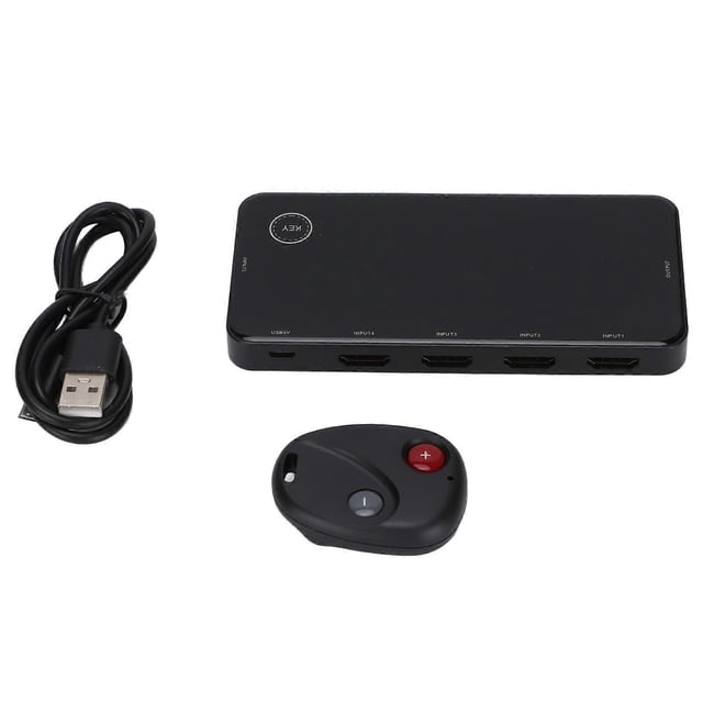 AB‑HD05 5 in 1 Out HD Multimedia Interface Switcher 4K Monitor Splitter for PC DVD Player With Remote Control