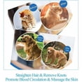 thumbnail image 4 of Cepillo de aseo para perros Cepillo de pelo largo para gatos Cepillo autolimpiante para perros y gatos con depilación con un solo clic para perros y gatos pequeños, medianos y grandes, azul |PARA, 4 of 5