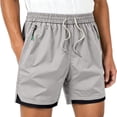 thumbnail image 2 of Aimik Athleisure Shorts for Men Side Zip Detail Contrast Trim Mens Workout Shorts Summer Lightweight Fashion Shorts for Training, 2 of 6