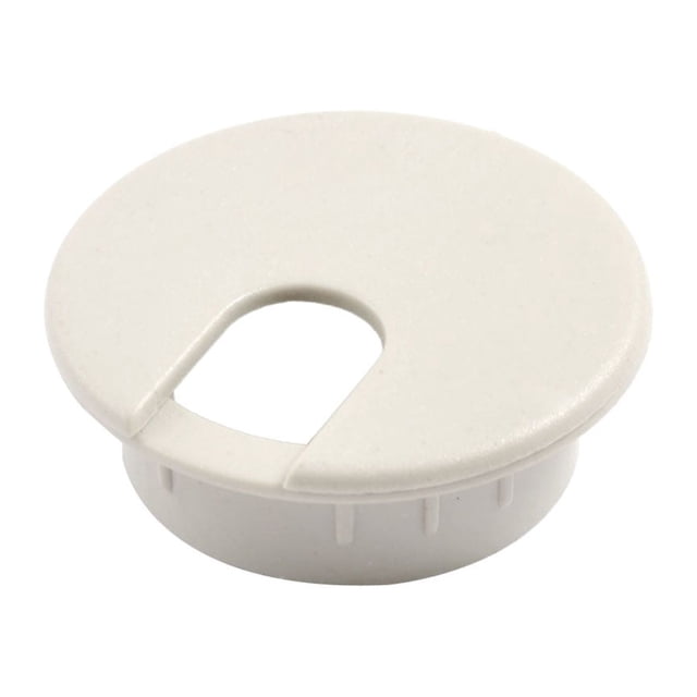 Unique Bargains 4 Pcs Plastic Computer Desk Cable Cord Grommet Hole Covers Gray 35mm
