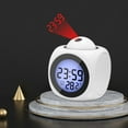 thumbnail image 2 of Moocorvic Mirror Projection Clock LED Large Screen Display Mute Creative Electronic Projection Alarm Clock, 2 of 3