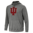 thumbnail image 2 of Men's Antigua Heather Charcoal Indiana Hoosiers Cloud Pullover Hoodie, 2 of 3