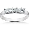 thumbnail image 1 of 3/4 ct Princess Cut Diamond Wedding Ring 5-Stone Womens Stackable Band 14k Gold, 1 of 3
