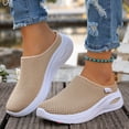thumbnail image 2 of Dakaela Mules for Women Mesh Breathable Air Cushion Slip on Clogs Closed Round Toe Orthopedic Backless Walking Sneakers (6,Beige), 2 of 8
